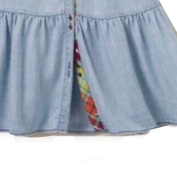 Matilda Jane Chambray Walk the Line Tiered-Ruffle Shirt Dress - Picture 4 of 12